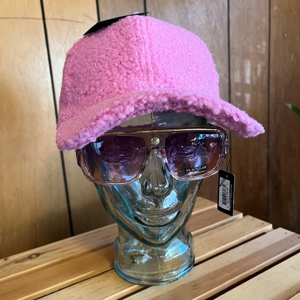 Powder Pink Teddy Fleece Winter Cap
